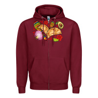 Burgundy empanadas roses onion lime and avocado Zipper Hoodie - AdoDesignShop