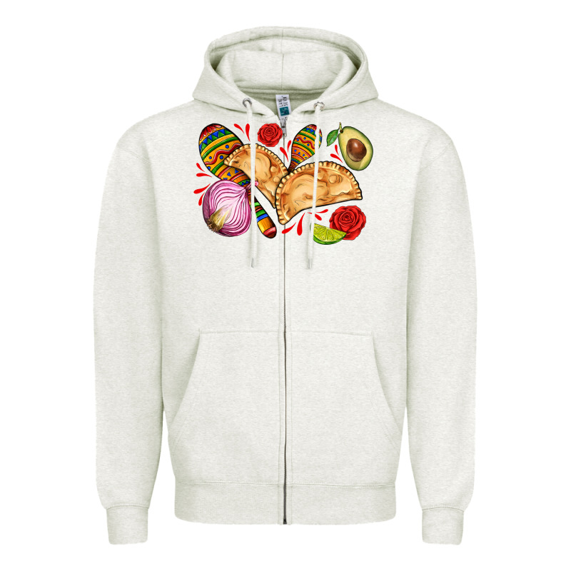 Empanadas Roses Onion Lime And Avocado Zipper Hoodie by AdoDesignShop | Teevron