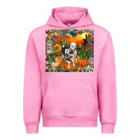 Fuchsia Pink Fall baby cow Urban Hoodie - RanaPortraitStore