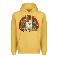 Antique Gold merry christmas santa rainbow Premium Hoodie - Jasminsmagicworld