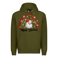 Army Green merry christmas santa rainbow Premium Hoodie - Jasminsmagicworld
