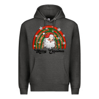 Charcoal Heather merry christmas santa rainbow Premium Hoodie - Jasminsmagicworld