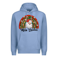Colony Blue merry christmas santa rainbow Premium Hoodie - Jasminsmagicworld
