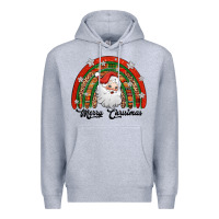 Heather Grey merry christmas santa rainbow Premium Hoodie - Jasminsmagicworld