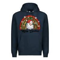 Navy merry christmas santa rainbow Premium Hoodie - Jasminsmagicworld
