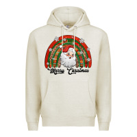 Oatmeal Heather merry christmas santa rainbow Premium Hoodie - Jasminsmagicworld
