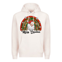 Pale Pink merry christmas santa rainbow Premium Hoodie - Jasminsmagicworld
