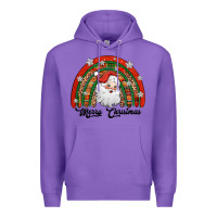 Purple merry christmas santa rainbow Premium Hoodie - Jasminsmagicworld