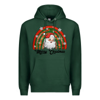 Sports Green merry christmas santa rainbow Premium Hoodie - Jasminsmagicworld