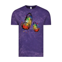 Cloud Purple rainbow butterfly pride Vintage Tee - FaDigitalArtStudio