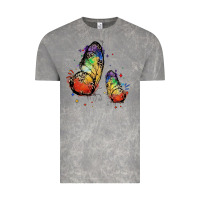 Cloud Rock rainbow butterfly pride Vintage Tee - FaDigitalArtStudio