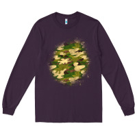 Plum camouflage patch 5 Long Sleeve Tee - BundleAndBundleShop