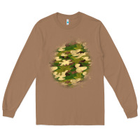 Toasted Coconut camouflage patch 5 Long Sleeve Tee - BundleAndBundleShop