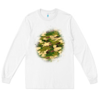 White camouflage patch 5 Long Sleeve Tee - BundleAndBundleShop