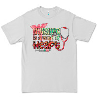 Dove Grey cowgirl nursing is a work of heart Premium Tee - CowGirlArtShop