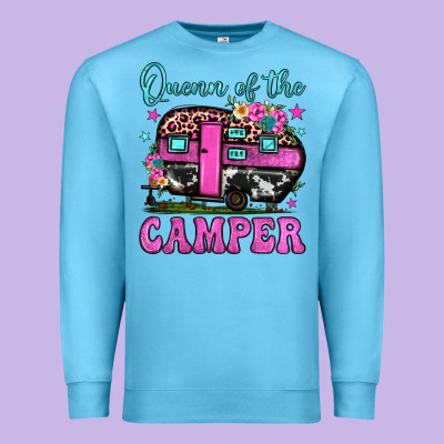 Queen Of The Camper Premium Sweatshirt Designed By Jahusdesignshop