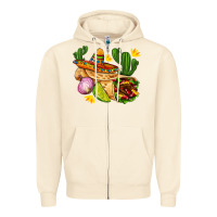 Sandshell burrito  with sombrero and union with cactus Zipper Hoodie - AdoDesignShop