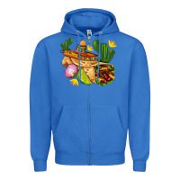 True Royal burrito  with sombrero and union with cactus Zipper Hoodie - AdoDesignShop