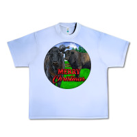 Grape Ice Black Angus Cattle and Bull Merry Christmas Urban Heavy Tee - RanaPortraitStore