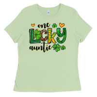 Matcha One lucky auntie St. Patrick's Ladies Tee - OliviaCreatesArt