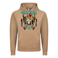 Vintage Coffee Wild Soul Bull Skull Vintage Hoodie - FaDigitalArtStudio