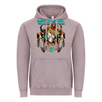 Vintage Zinc Wild Soul Bull Skull Vintage Hoodie - FaDigitalArtStudio