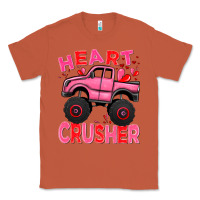 Copper Heart crusher pink monster truck Valentine's Day Classic Tee - HowdyJamesFarm