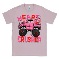 Lilac Heart crusher pink monster truck Valentine's Day Classic Tee - HowdyJamesFarm
