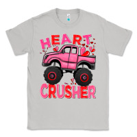Moon Dust Heart crusher pink monster truck Valentine's Day Classic Tee - HowdyJamesFarm