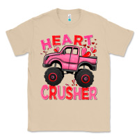 Mushroom Heart crusher pink monster truck Valentine's Day Classic Tee - HowdyJamesFarm