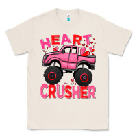 Natural Heart crusher pink monster truck Valentine's Day Classic Tee - HowdyJamesFarm