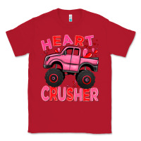 Heart Crusher Pink Monster Truck Valentine's Day Classic Tee | Teevron