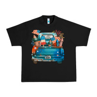Black Customize USA truck Urban Heavy Tee - FaDigitalArtStudio