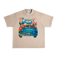 French Oak Customize USA truck Urban Heavy Tee - FaDigitalArtStudio