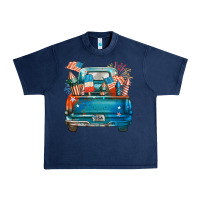 Navy Customize USA truck Urban Heavy Tee - FaDigitalArtStudio