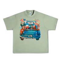 Oil Green Customize USA truck Urban Heavy Tee - FaDigitalArtStudio