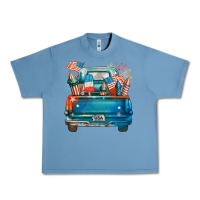Pebble Blue Customize USA truck Urban Heavy Tee - FaDigitalArtStudio