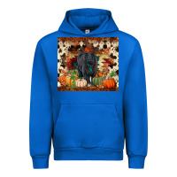 Cobalt Fall black angus Urban Hoodie - RanaPortraitStore