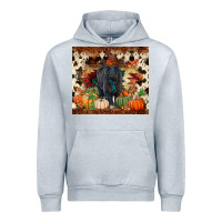 Heather Grey Fall black angus Urban Hoodie - RanaPortraitStore