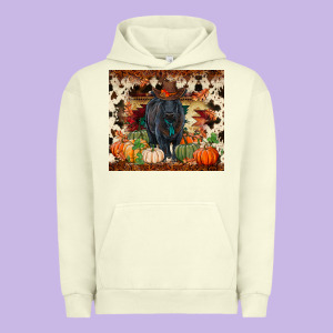 Fall Black Angus Urban Hoodie Designed By Ranaportraitstore