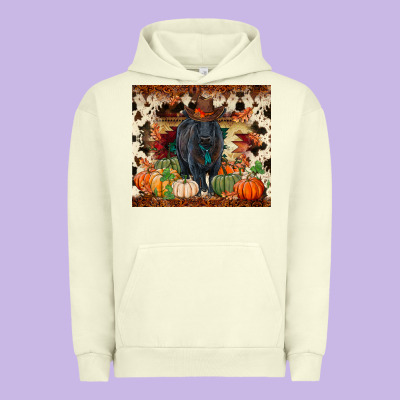 Fall Black Angus Urban Hoodie Designed By Ranaportraitstore