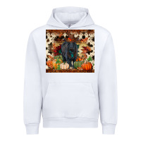 White Fall black angus Urban Hoodie - RanaPortraitStore