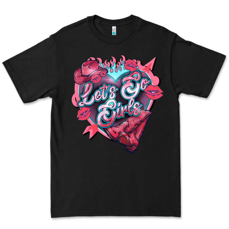 Let's Go Girls Pink Valentine's Day Premium Tee by HowdyJamesFarm | Teevron