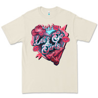 Bone Let's go girls pink Valentine's Day Premium Tee - HowdyJamesFarm