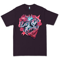 Plum Let's go girls pink Valentine's Day Premium Tee - HowdyJamesFarm