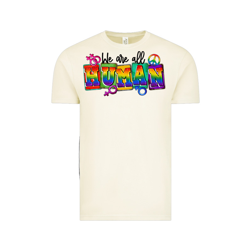 We Are All Human Vintage Tee by FaDigitalArtStudio | Teevron