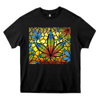 Black stained glass weed Heavy Core Tee - TumblerDesignByShophia