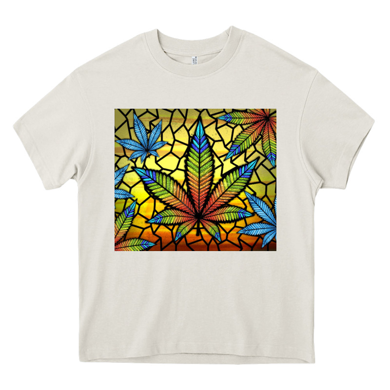 Stained Glass Weed Heavy Core Tee by TumblerDesignByShophia | Teevron