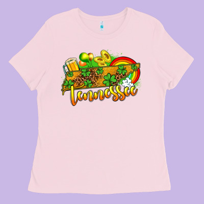 St. Patrick's Tennessee Map Ladies Tee Designed By Oliviacreatesart