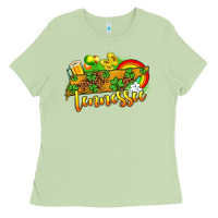 Matcha St. Patrick's Tennessee map Ladies Tee - OliviaCreatesArt